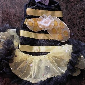 XS Dog Bee Tutu Costume